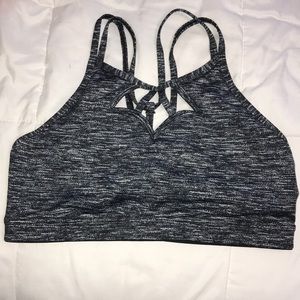 Gray sports bra VSX LIKE NEW! High neck & unlined